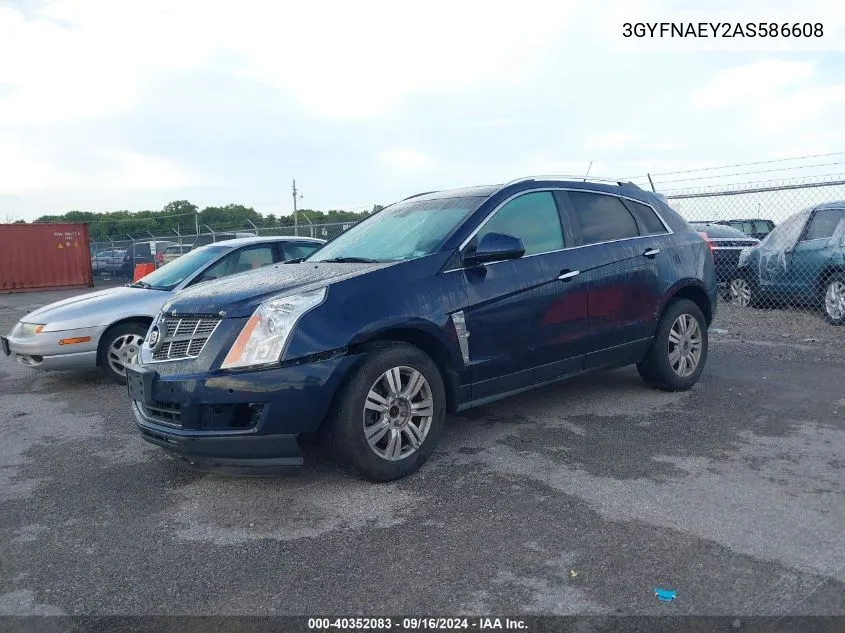 2010 Cadillac Srx Luxury Collection VIN: 3GYFNAEY2AS586608 Lot: 40352083