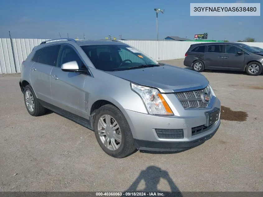 2010 Cadillac Srx Luxury Collection VIN: 3GYFNAEY0AS638480 Lot: 40360063