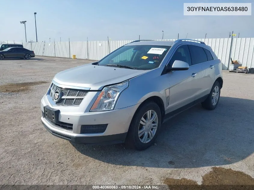 2010 Cadillac Srx Luxury Collection VIN: 3GYFNAEY0AS638480 Lot: 40360063