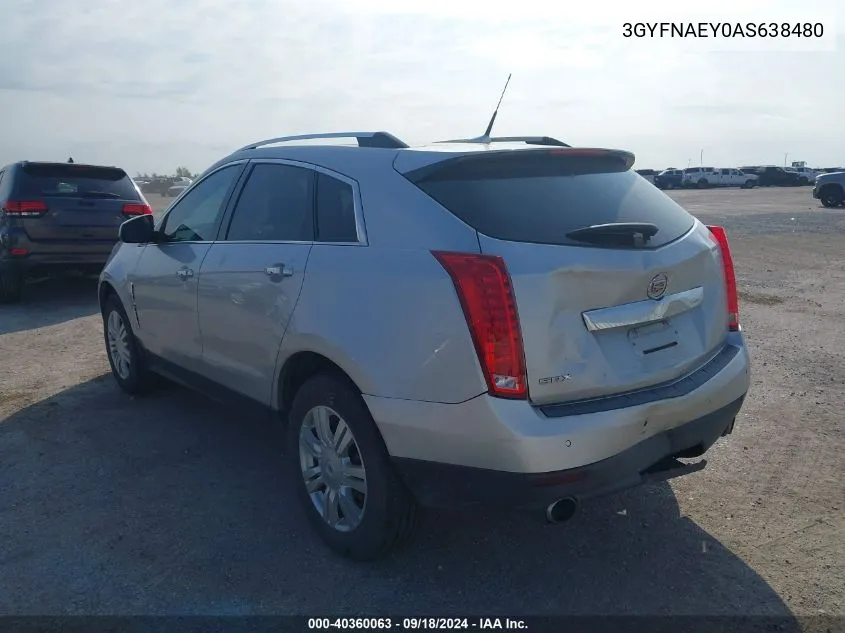 3GYFNAEY0AS638480 2010 Cadillac Srx Luxury Collection