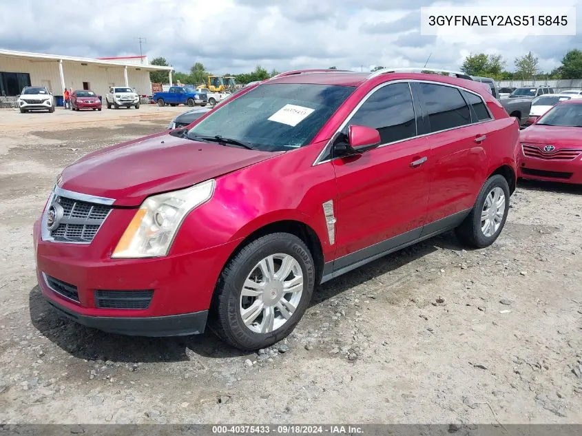 3GYFNAEY2AS515845 2010 Cadillac Srx Luxury Collection