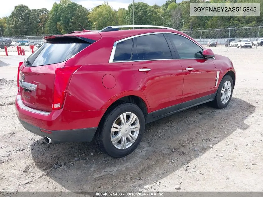 3GYFNAEY2AS515845 2010 Cadillac Srx Luxury Collection