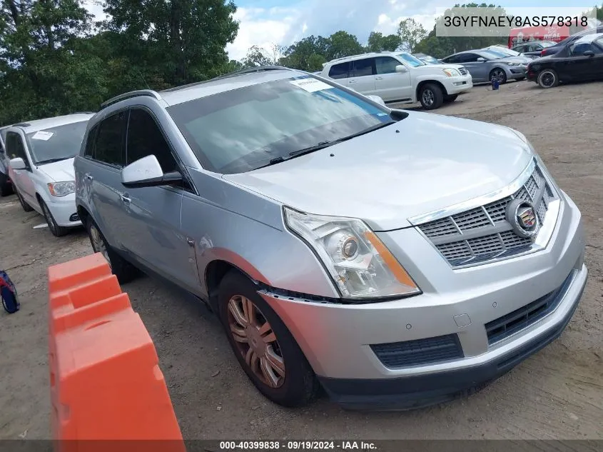 2010 Cadillac Srx Luxury Collection VIN: 3GYFNAEY8AS578318 Lot: 40399838