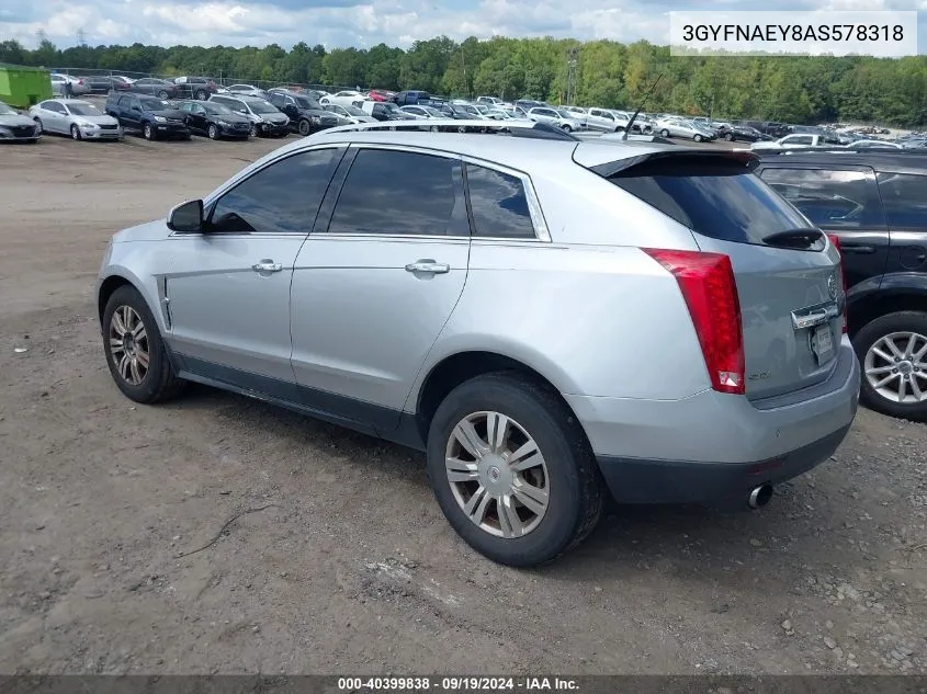 2010 Cadillac Srx Luxury Collection VIN: 3GYFNAEY8AS578318 Lot: 40399838