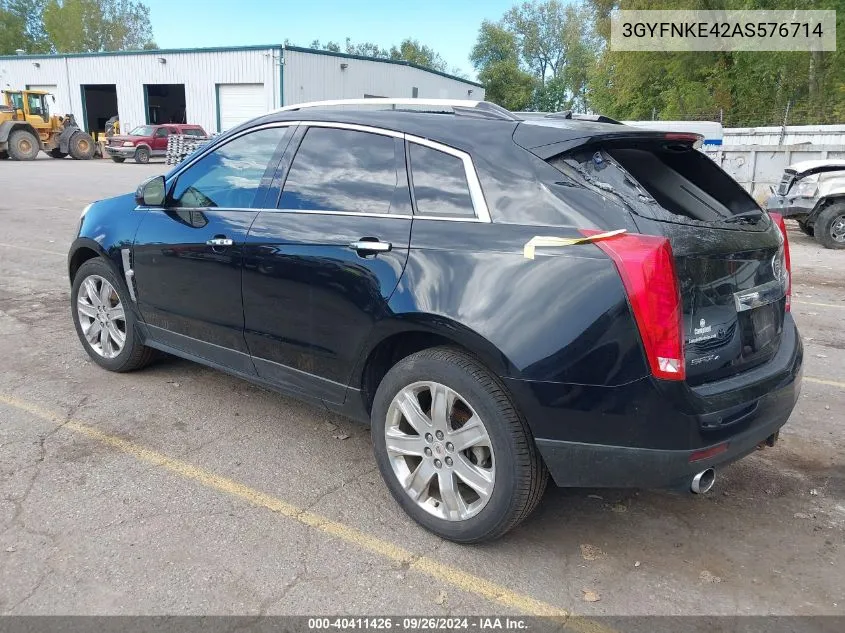 2010 Cadillac Srx Turbo Premium VIN: 3GYFNKE42AS576714 Lot: 40411426