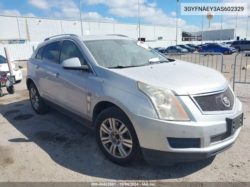 2010 Cadillac Srx Luxury Collection VIN: 3GYFNAEY3AS602329 Lot: 40423581