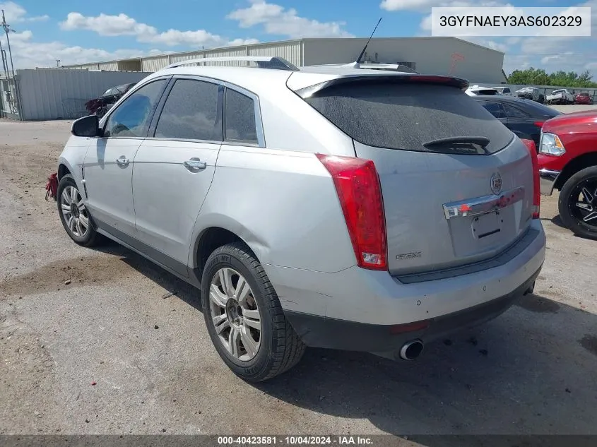 2010 Cadillac Srx Luxury Collection VIN: 3GYFNAEY3AS602329 Lot: 40423581