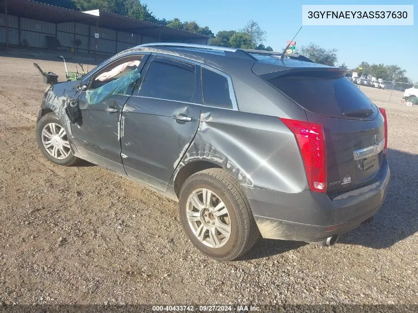 3GYFNAEY3AS537630 2010 Cadillac Srx Luxury Collection