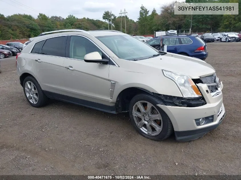 2010 Cadillac Srx Premium Collection VIN: 3GYFNFEY1AS541981 Lot: 40471675