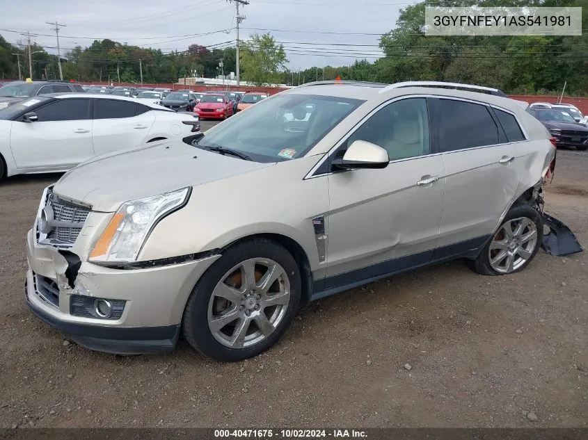 2010 Cadillac Srx Premium Collection VIN: 3GYFNFEY1AS541981 Lot: 40471675