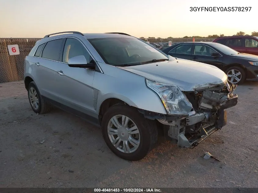 2010 Cadillac Srx Standard VIN: 3GYFNGEY0AS578297 Lot: 40481453