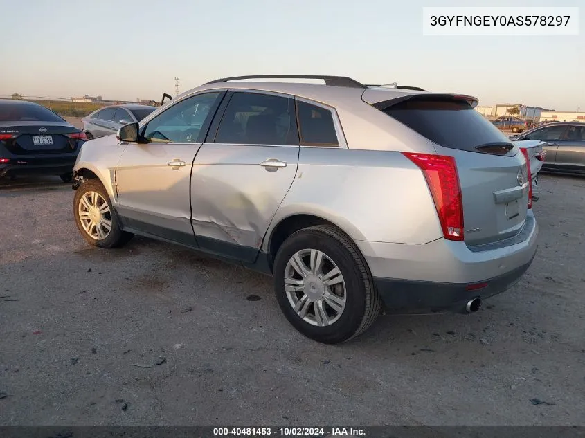 2010 Cadillac Srx Standard VIN: 3GYFNGEY0AS578297 Lot: 40481453