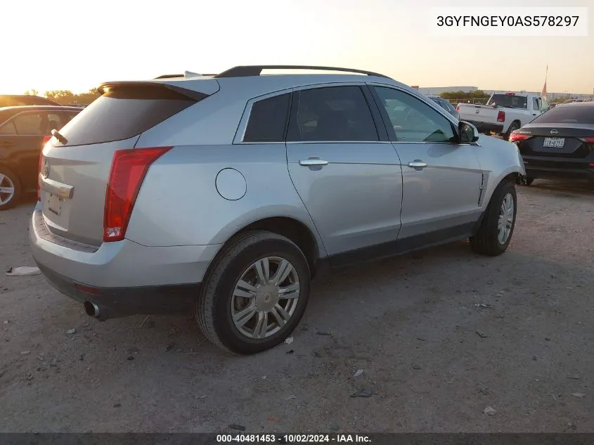 2010 Cadillac Srx Standard VIN: 3GYFNGEY0AS578297 Lot: 40481453