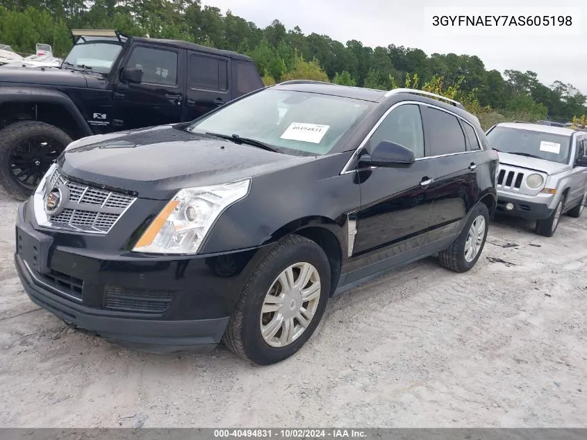 2010 Cadillac Srx Luxury Collection VIN: 3GYFNAEY7AS605198 Lot: 40494831