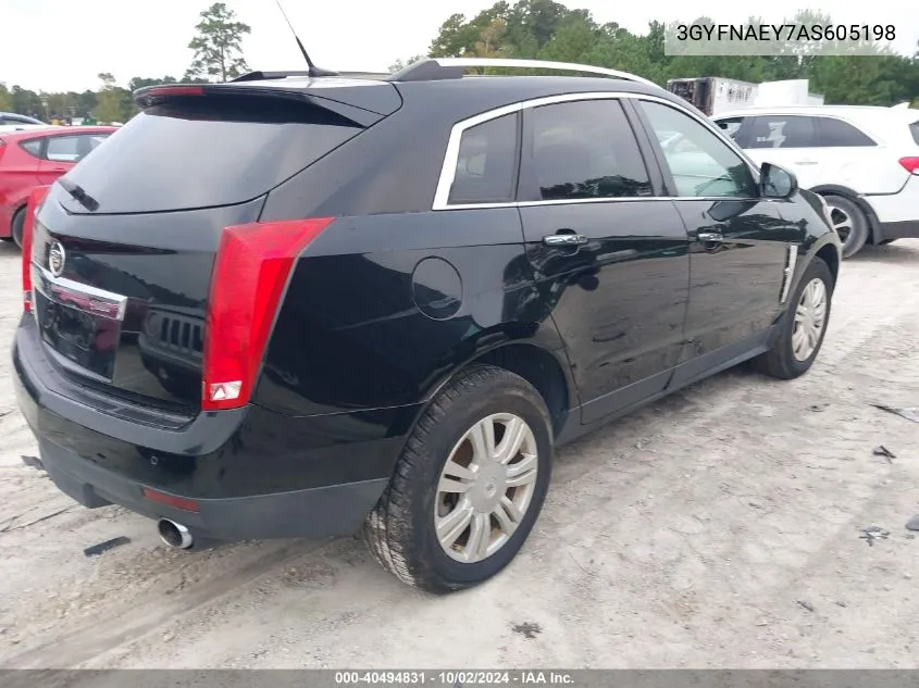 3GYFNAEY7AS605198 2010 Cadillac Srx Luxury Collection