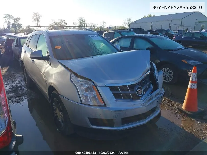 2010 Cadillac Srx Luxury Collection VIN: 3GYFNAEY2AS558310 Lot: 40496443