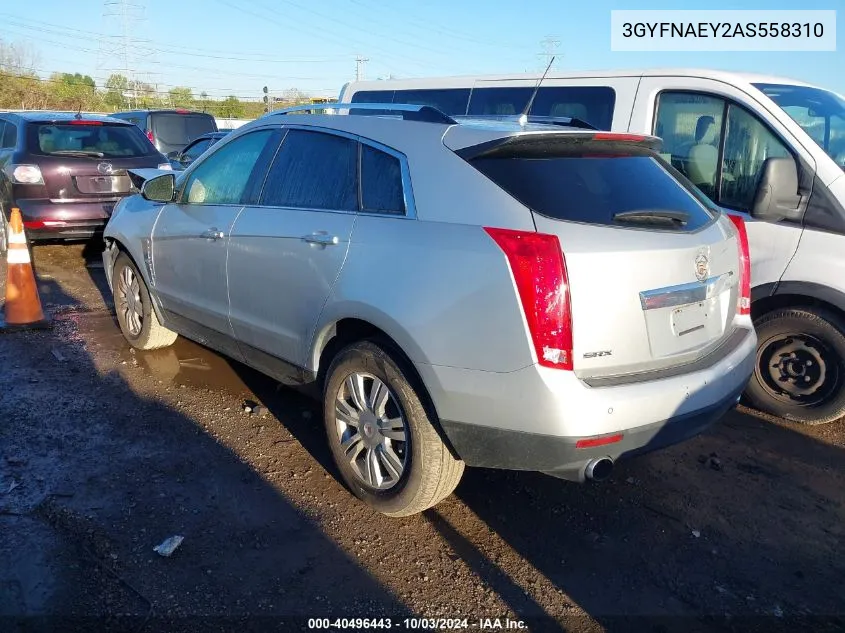 2010 Cadillac Srx Luxury Collection VIN: 3GYFNAEY2AS558310 Lot: 40496443