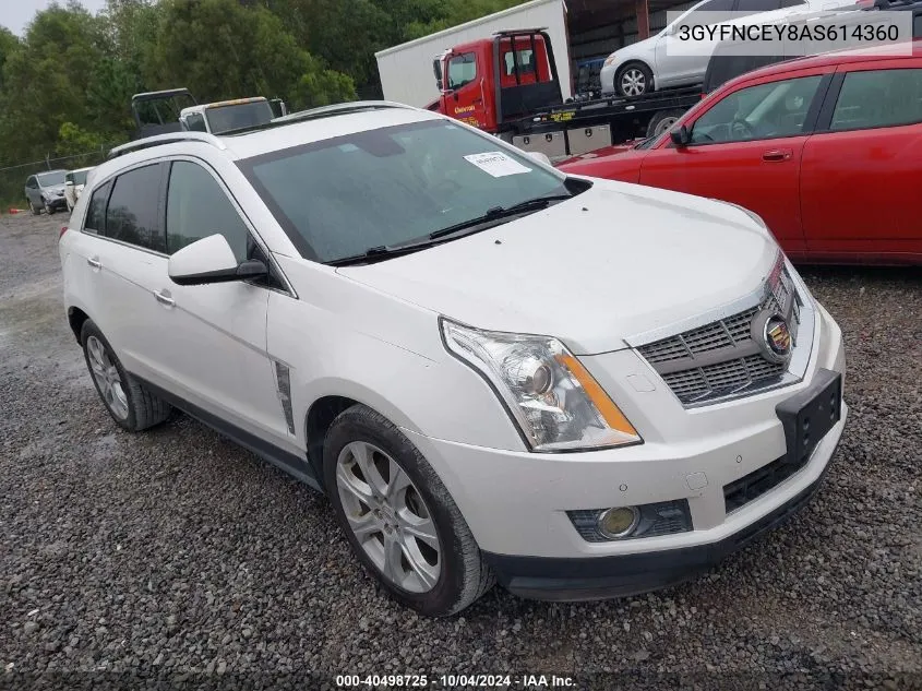 2010 Cadillac Srx Premium Collection VIN: 3GYFNCEY8AS614360 Lot: 40498725