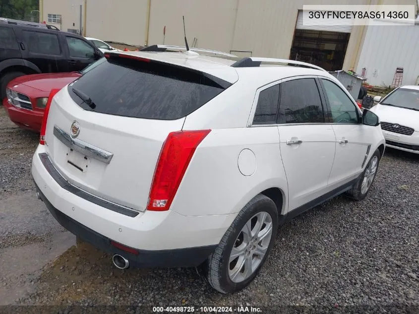 2010 Cadillac Srx Premium Collection VIN: 3GYFNCEY8AS614360 Lot: 40498725