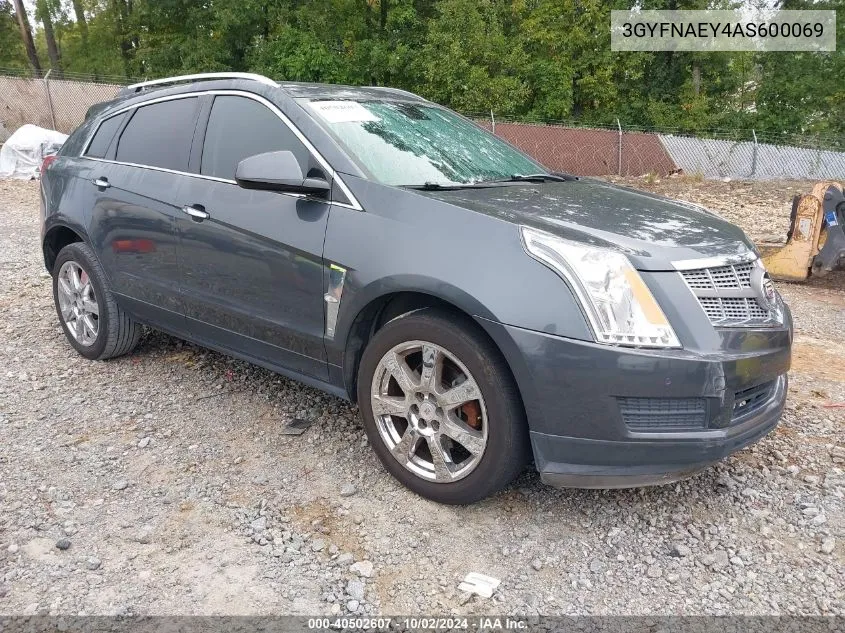 3GYFNAEY4AS600069 2010 Cadillac Srx Luxury Collection