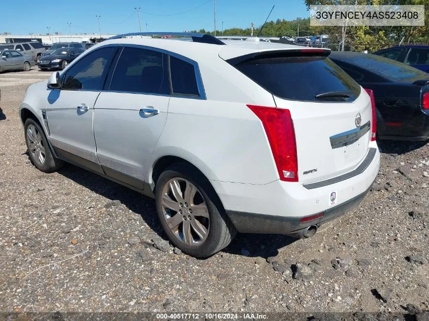 2010 Cadillac Srx Premium Collection VIN: 3GYFNCEY4AS523408 Lot: 40517712