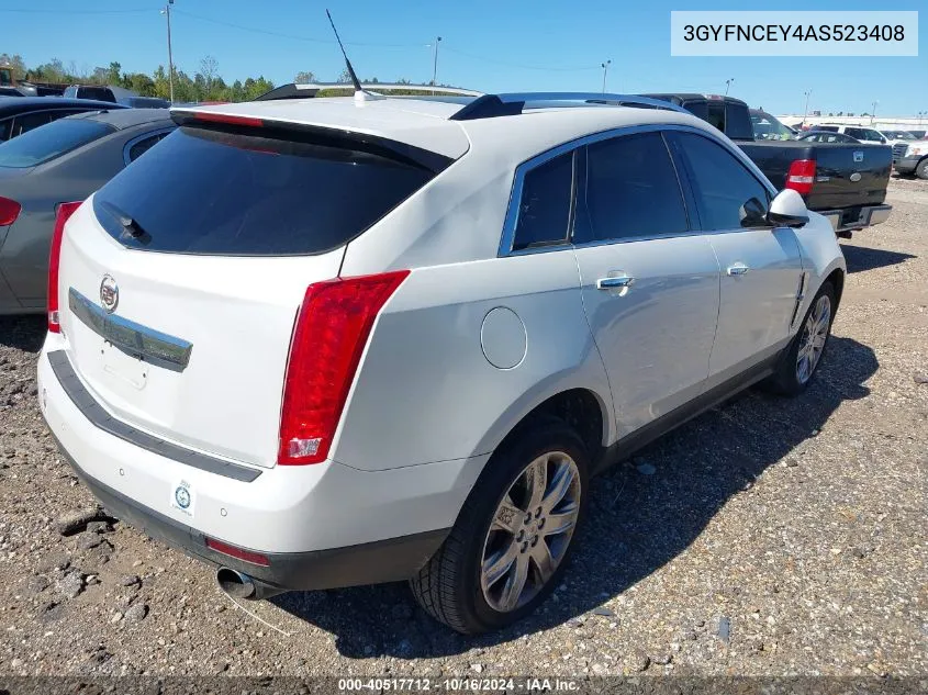 2010 Cadillac Srx Premium Collection VIN: 3GYFNCEY4AS523408 Lot: 40517712