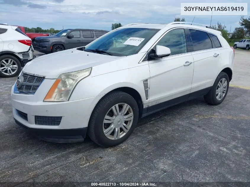 2010 Cadillac Srx Luxury Collection VIN: 3GYFNAEY1AS619419 Lot: 40522713