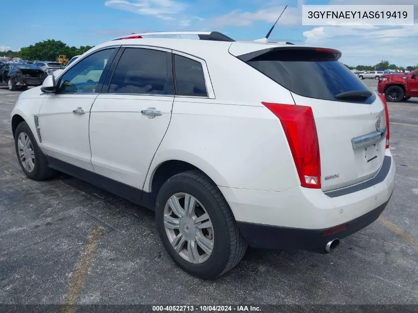 2010 Cadillac Srx Luxury Collection VIN: 3GYFNAEY1AS619419 Lot: 40522713