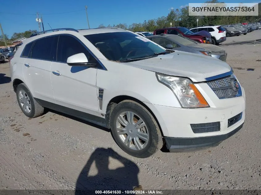 2010 Cadillac Srx Luxury Collection VIN: 3GYFNAEY0AS575364 Lot: 40541630