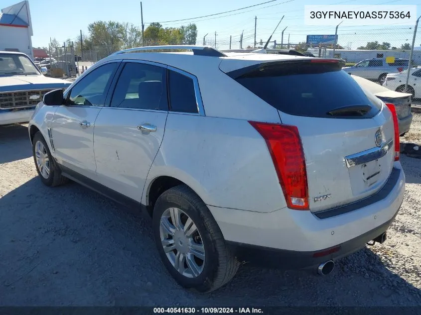 2010 Cadillac Srx Luxury Collection VIN: 3GYFNAEY0AS575364 Lot: 40541630