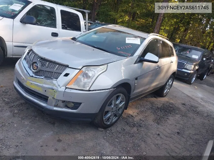 2010 Cadillac Srx Premium Collection VIN: 3GYFNCEY2AS611745 Lot: 40542619