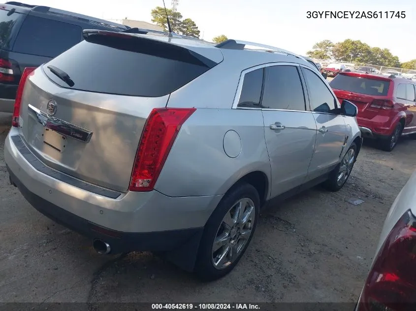 2010 Cadillac Srx Premium Collection VIN: 3GYFNCEY2AS611745 Lot: 40542619