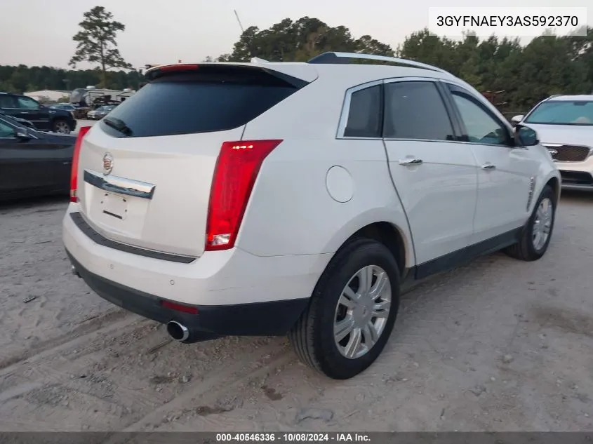 2010 Cadillac Srx Luxury Collection VIN: 3GYFNAEY3AS592370 Lot: 40546336