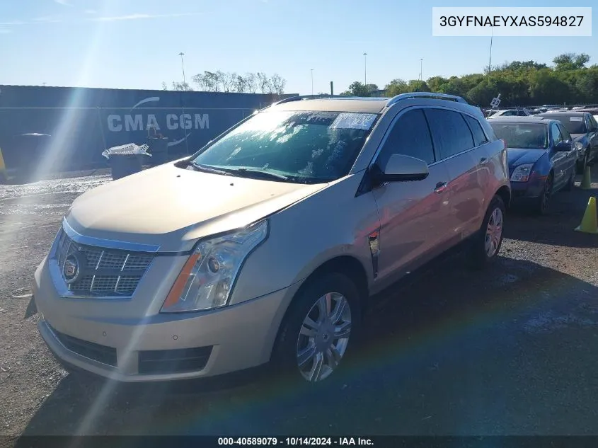 2010 Cadillac Srx Luxury Collection VIN: 3GYFNAEYXAS594827 Lot: 40589079