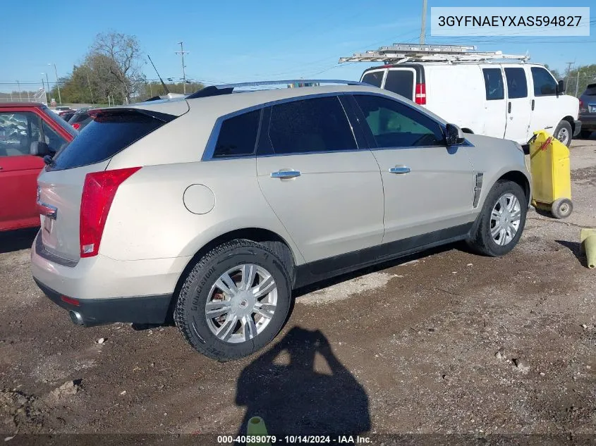 2010 Cadillac Srx Luxury Collection VIN: 3GYFNAEYXAS594827 Lot: 40589079