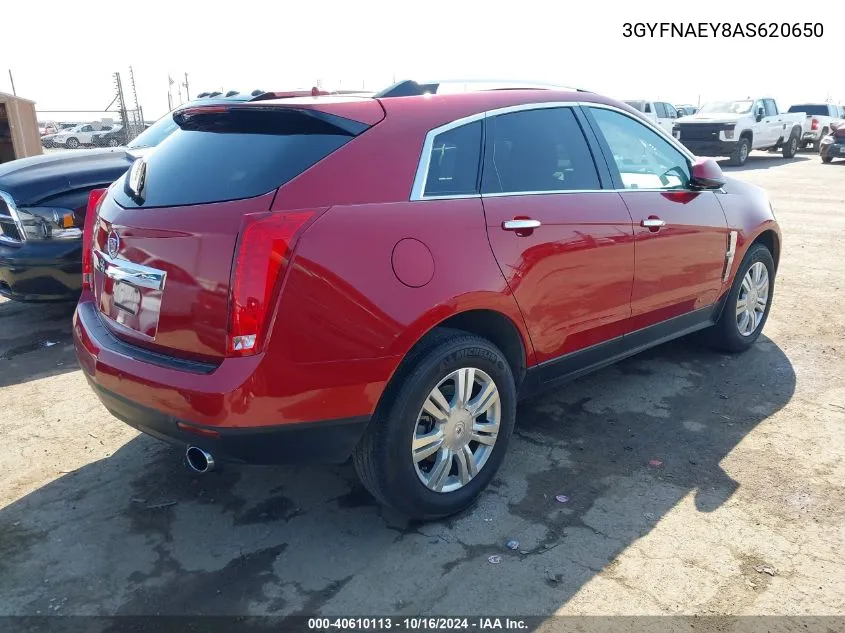 2010 Cadillac Srx Luxury Collection VIN: 3GYFNAEY8AS620650 Lot: 40610113