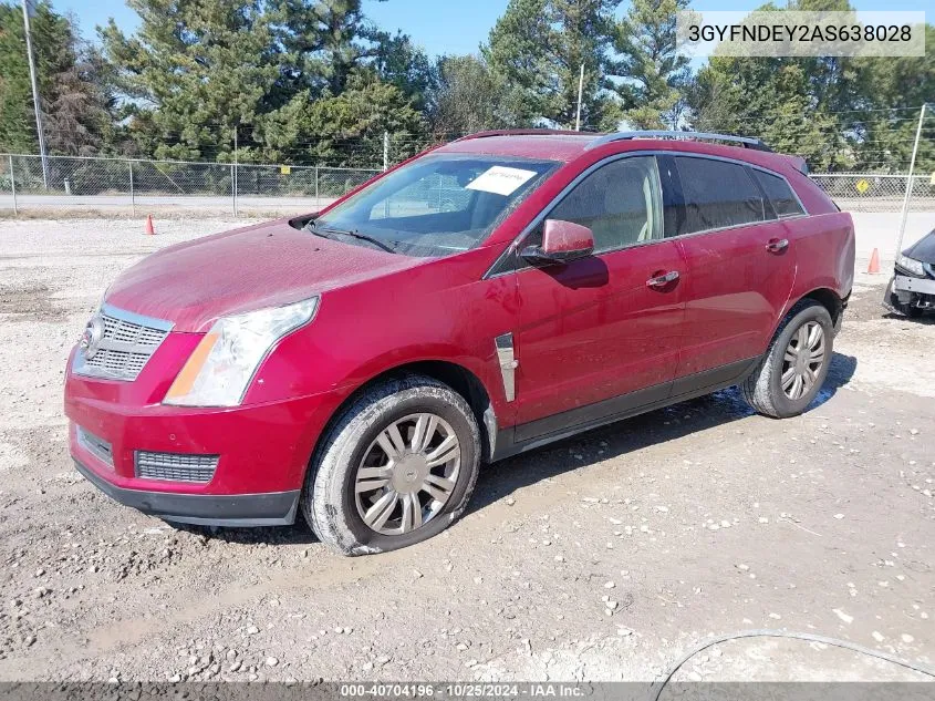 2010 Cadillac Srx Luxury Collection VIN: 3GYFNDEY2AS638028 Lot: 40704196