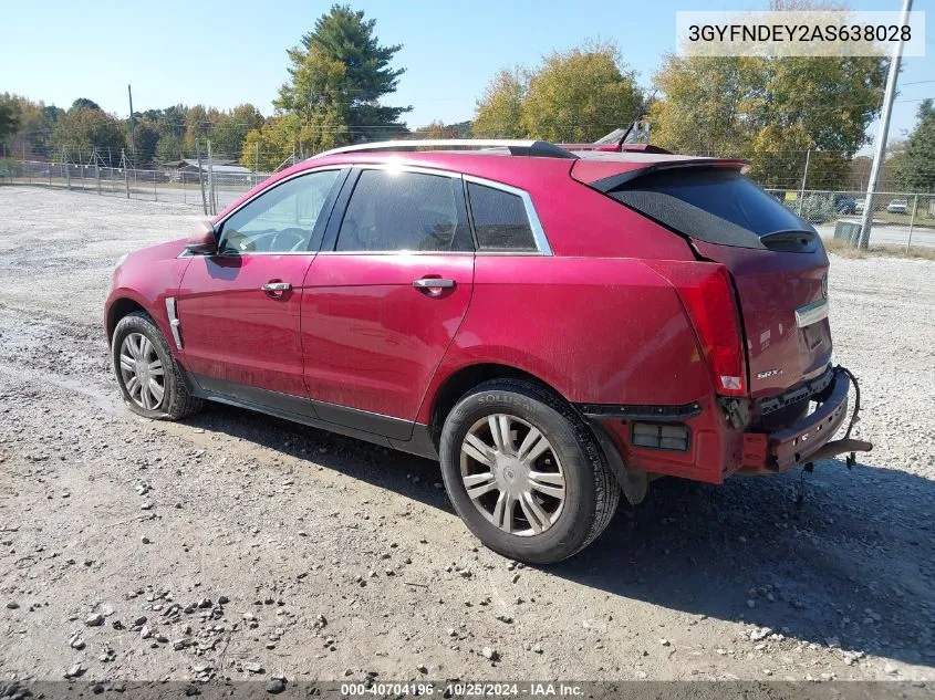 2010 Cadillac Srx Luxury Collection VIN: 3GYFNDEY2AS638028 Lot: 40704196