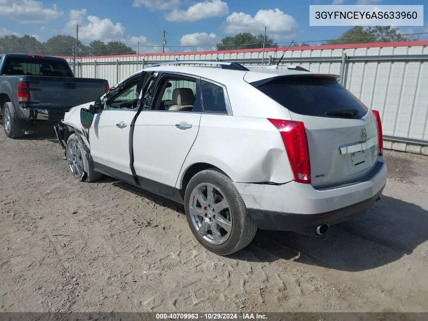 2010 Cadillac Srx Premium Collection VIN: 3GYFNCEY6AS633960 Lot: 40709963