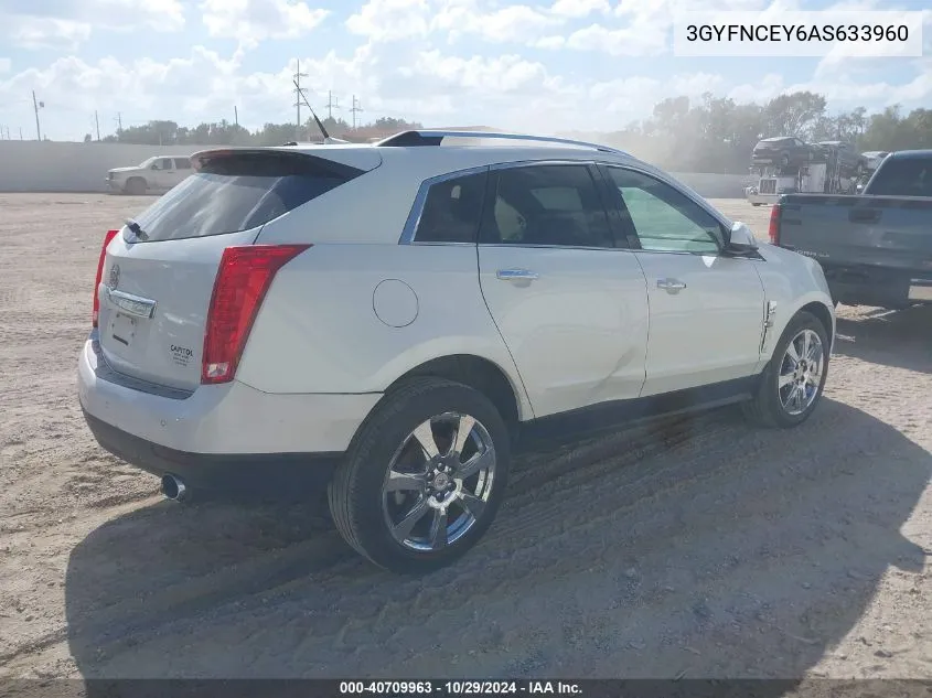 2010 Cadillac Srx Premium Collection VIN: 3GYFNCEY6AS633960 Lot: 40709963