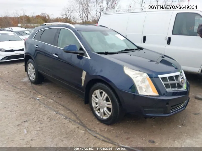 2010 Cadillac Srx Luxury Collection VIN: 3GYFNAEYOAS649334 Lot: 40722153