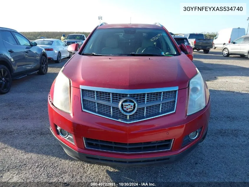 2010 Cadillac Srx Premium Collection VIN: 3GYFNFEYXAS534740 Lot: 40722951