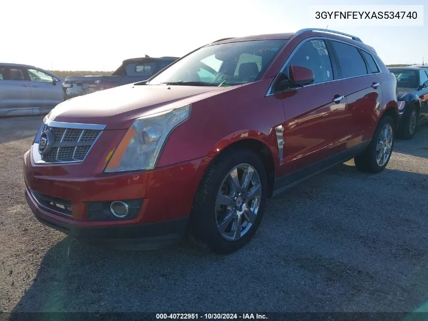 2010 Cadillac Srx Premium Collection VIN: 3GYFNFEYXAS534740 Lot: 40722951