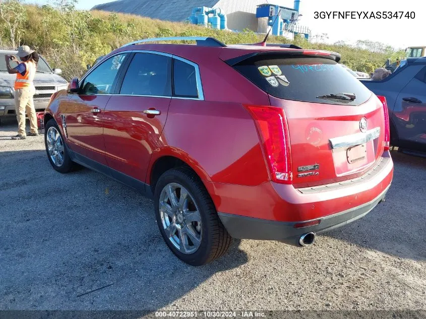 2010 Cadillac Srx Premium Collection VIN: 3GYFNFEYXAS534740 Lot: 40722951