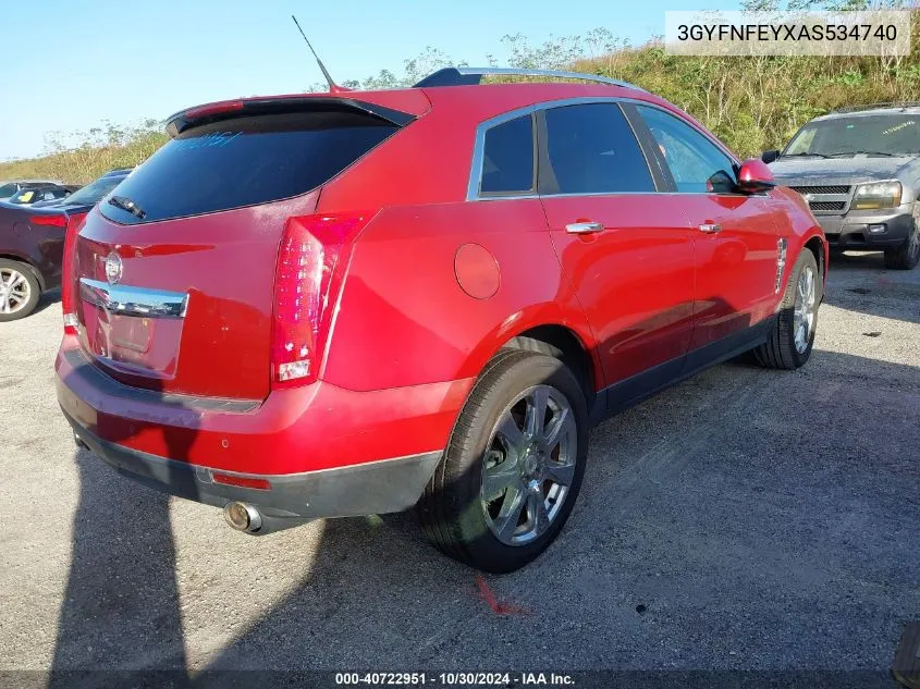 2010 Cadillac Srx Premium Collection VIN: 3GYFNFEYXAS534740 Lot: 40722951