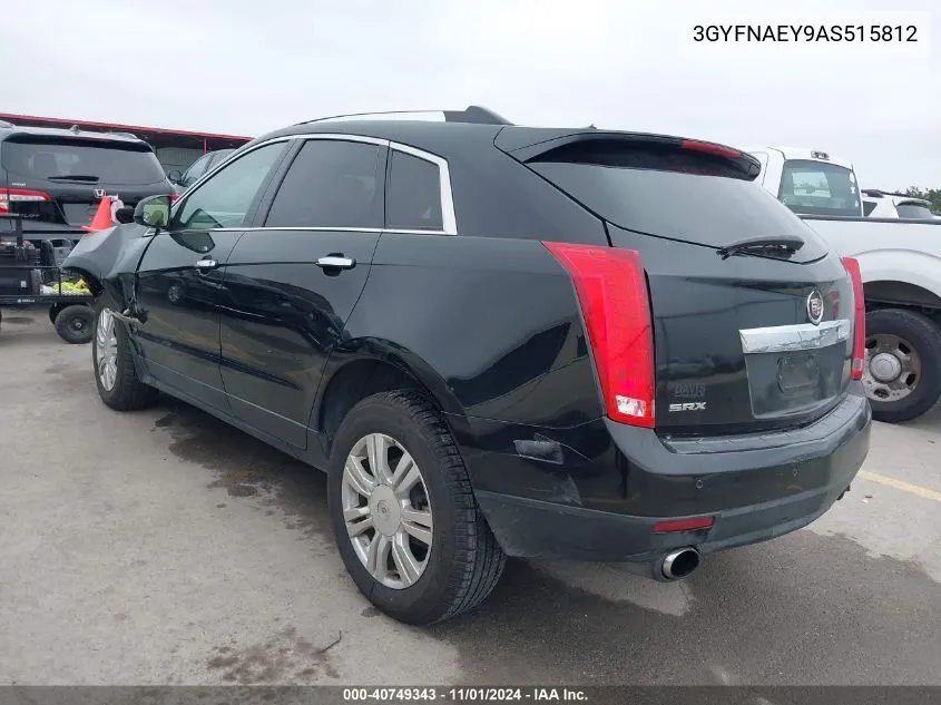 2010 Cadillac Srx Luxury Collection VIN: 3GYFNAEY9AS515812 Lot: 40749343