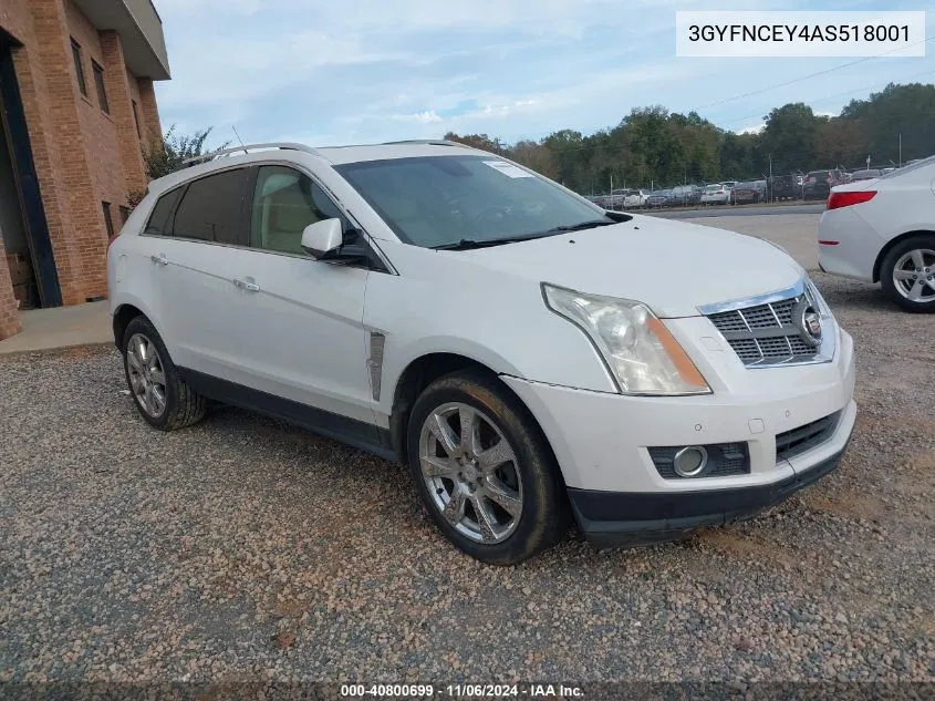 3GYFNCEY4AS518001 2010 Cadillac Srx Premium Collection