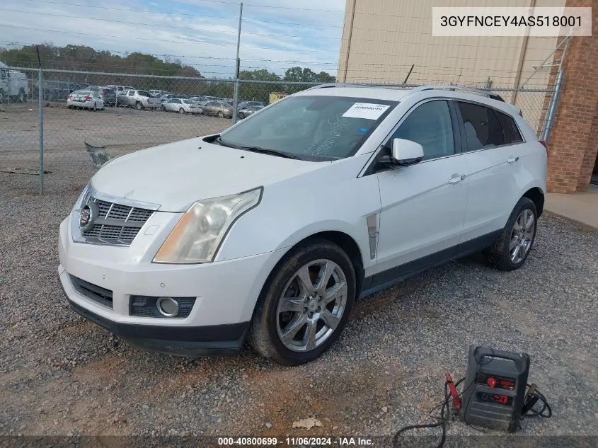 3GYFNCEY4AS518001 2010 Cadillac Srx Premium Collection