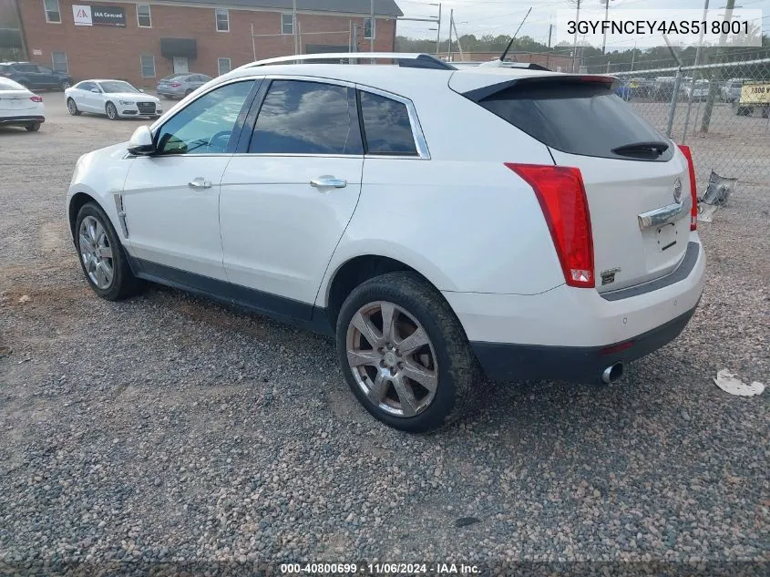 3GYFNCEY4AS518001 2010 Cadillac Srx Premium Collection