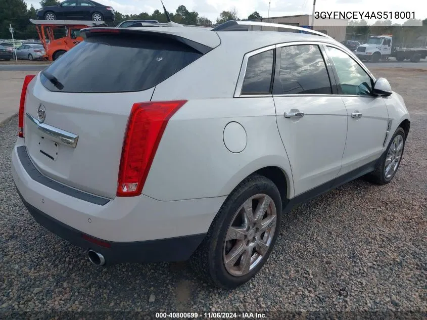 3GYFNCEY4AS518001 2010 Cadillac Srx Premium Collection